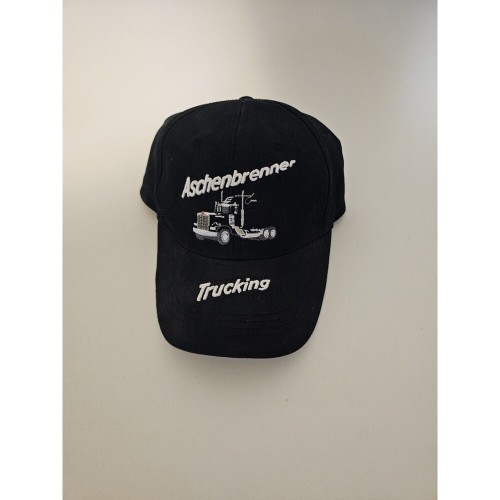 Aschenbrenner Co. Trucker Hat Mens Black Logo Vintage Snapback Fremont Ia. USA